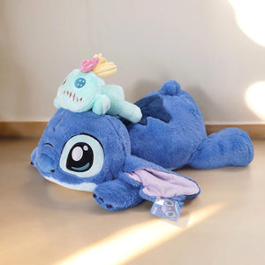 Planet Gates HWBD3541-53CM Genuine Disney 53CM Kawaii Stitch Stuffed Toy Lying Position Stitch Plush Doll Throw Pillow Birthday Gift For Kids Or Girlfriend