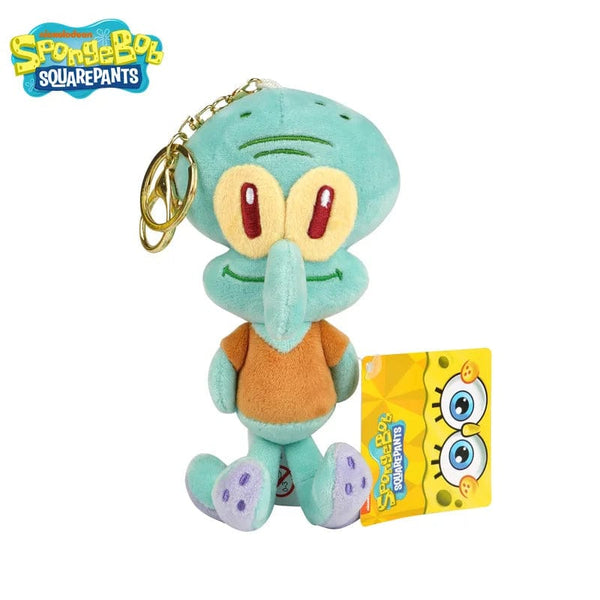 Planet Gates HWJB138-14cm Genuine Spongebob Squarepants Patrick Star Squidward Eugene H. Krabs Gary Stuffed Plush Toy Pendant Keychain Kids Birthday Gift