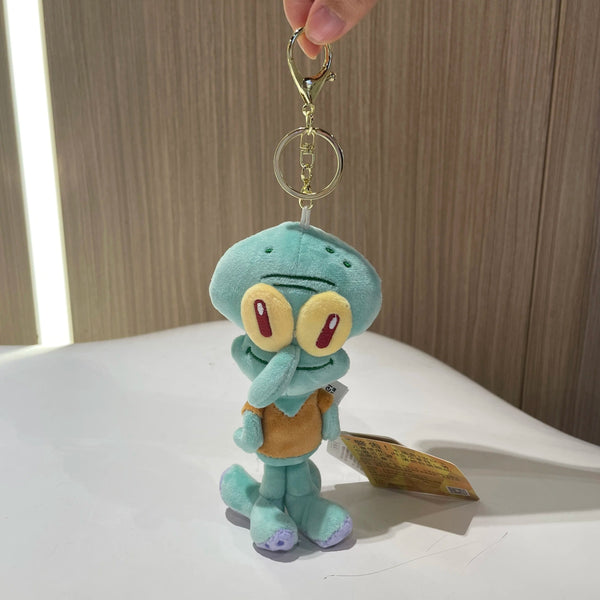 Planet Gates HWJB138-14cm Genuine Spongebob Squarepants Patrick Star Squidward Eugene H. Krabs Gary Stuffed Plush Toy Pendant Keychain Kids Birthday Gift
