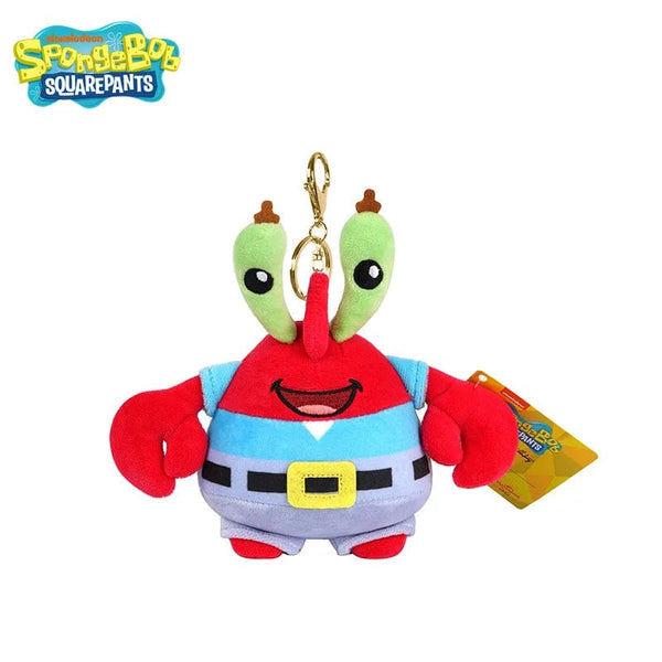 Planet Gates HWJB138-14cm Genuine Spongebob Squarepants Patrick Star Squidward Eugene H. Krabs Gary Stuffed Plush Toy Pendant Keychain Kids Birthday Gift
