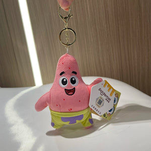 Planet Gates HWJB138-14cm Genuine Spongebob Squarepants Patrick Star Squidward Eugene H. Krabs Gary Stuffed Plush Toy Pendant Keychain Kids Birthday Gift