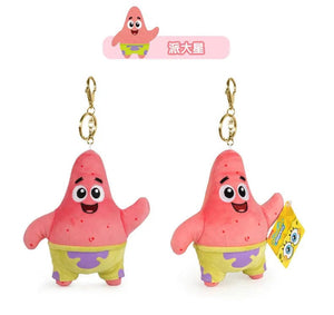 Planet Gates HWJB138-14cm Genuine Spongebob Squarepants Patrick Star Squidward Eugene H. Krabs Gary Stuffed Plush Toy Pendant Keychain Kids Birthday Gift