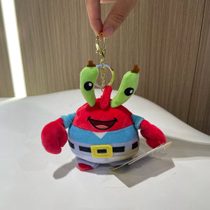 Planet Gates HWJB139-13cm Genuine Spongebob Squarepants Patrick Star Squidward Eugene H. Krabs Gary Stuffed Plush Toy Pendant Keychain Kids Birthday Gift