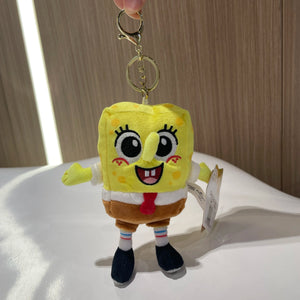 Planet Gates HWJB139-13cm Genuine Spongebob Squarepants Patrick Star Squidward Eugene H. Krabs Gary Stuffed Plush Toy Pendant Keychain Kids Birthday Gift
