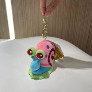 Planet Gates HWJB139-13cm Genuine Spongebob Squarepants Patrick Star Squidward Eugene H. Krabs Gary Stuffed Plush Toy Pendant Keychain Kids Birthday Gift