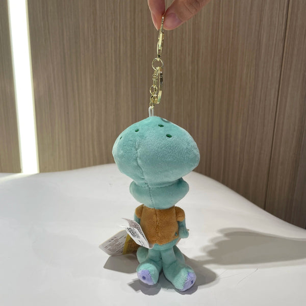 Planet Gates HWJB139-13cm Genuine Spongebob Squarepants Patrick Star Squidward Eugene H. Krabs Gary Stuffed Plush Toy Pendant Keychain Kids Birthday Gift