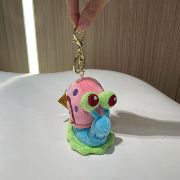 Planet Gates HWJB139-13cm Genuine Spongebob Squarepants Patrick Star Squidward Eugene H. Krabs Gary Stuffed Plush Toy Pendant Keychain Kids Birthday Gift