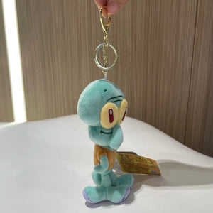 Planet Gates HWJB139-13cm Genuine Spongebob Squarepants Patrick Star Squidward Eugene H. Krabs Gary Stuffed Plush Toy Pendant Keychain Kids Birthday Gift