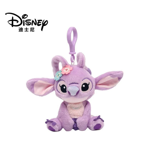 Planet Gates HWJD2137-10cm Genuine Disney Stitch Lotso Plush Toys Keychain Pendant Accessories Cute Cartoon Stuffed Doll Key Ring Toys Key Chain Gift