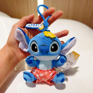 Planet Gates HWJD3747-11cm Original Disney Toy Story Stitch Kawaii Winnie Lotso Plush Doll Cartoon Stuffed Anime Keychain Pendant Strap Toys Gift For Kids