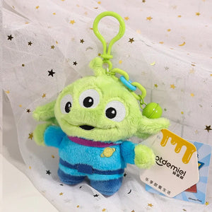 Planet Gates HWJD3747-11cm Original Disney Toy Story Stitch Kawaii Winnie Lotso Plush Doll Cartoon Stuffed Anime Keychain Pendant Strap Toys Gift For Kids
