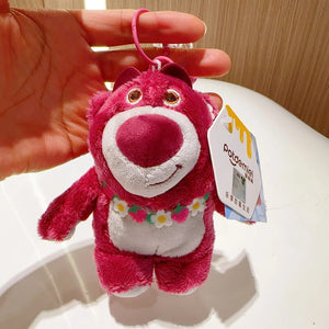 Planet Gates HWJD3747-11cm Original Disney Toy Story Stitch Kawaii Winnie Lotso Plush Doll Cartoon Stuffed Anime Keychain Pendant Strap Toys Gift For Kids