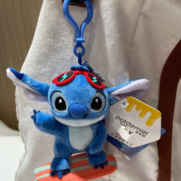 Planet Gates HWJD3747-11cm Original Disney Toy Story Stitch Kawaii Winnie Lotso Plush Doll Cartoon Stuffed Anime Keychain Pendant Strap Toys Gift For Kids