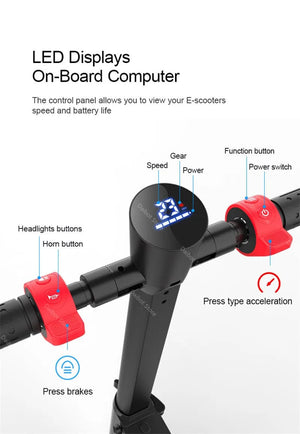 Planet Gates HX X6 Folding Electric Scooter Two Wheel Electric Scooters Mini Protable Backpack E-Scooter Electric Bike Ebike