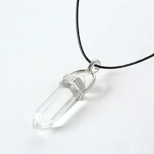 Planet Gates HZS-257-1 2023 Hexagonal Column Quartz Necklaces Turquoises Pink Crystal Pendent Necklace For Women Chain Natural Stone Choker Jewelry