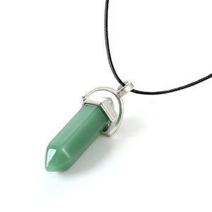 Planet Gates HZS-257-1 2023 Hexagonal Column Quartz Necklaces Turquoises Pink Crystal Pendent Necklace For Women Chain Natural Stone Choker Jewelry