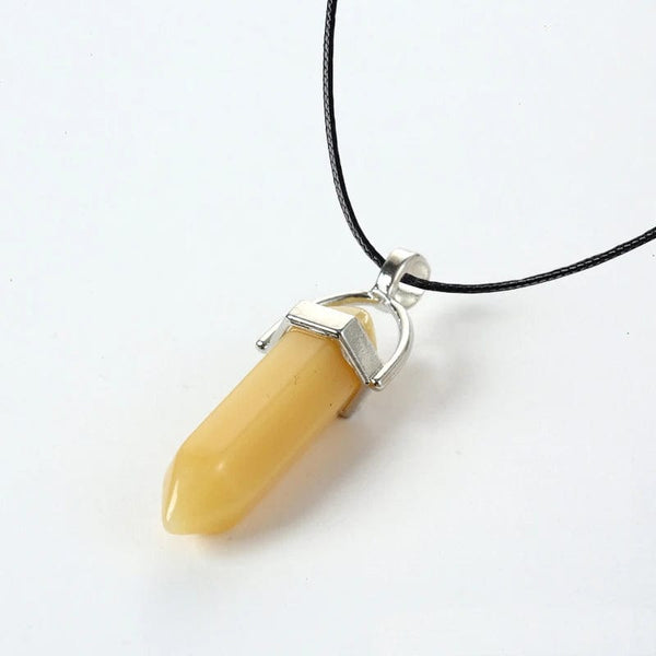 Planet Gates HZS-257-1 2023 Hexagonal Column Quartz Necklaces Turquoises Pink Crystal Pendent Necklace For Women Chain Natural Stone Choker Jewelry