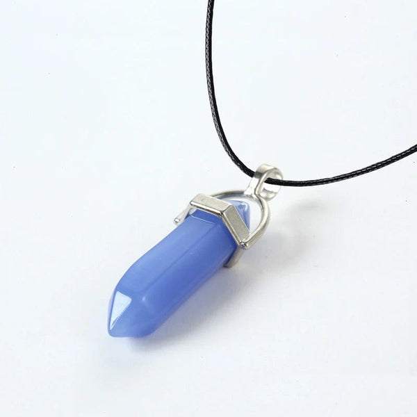 Planet Gates HZS-257-1 2023 Hexagonal Column Quartz Necklaces Turquoises Pink Crystal Pendent Necklace For Women Chain Natural Stone Choker Jewelry