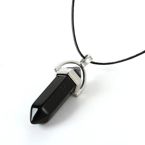 Planet Gates HZS-257-1 2023 Hexagonal Column Quartz Necklaces Turquoises Pink Crystal Pendent Necklace For Women Chain Natural Stone Choker Jewelry