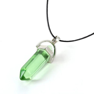 Planet Gates HZS-257-1 2023 Hexagonal Column Quartz Necklaces Turquoises Pink Crystal Pendent Necklace For Women Chain Natural Stone Choker Jewelry