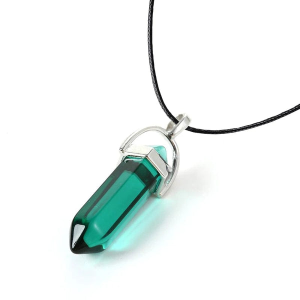 Planet Gates HZS-257-1 2023 Hexagonal Column Quartz Necklaces Turquoises Pink Crystal Pendent Necklace For Women Chain Natural Stone Choker Jewelry