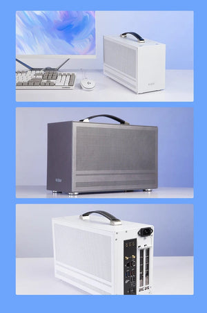 Planet Gates I100 PRO WH TC Pccooler I100 ITX MINI Small Case All Aluminum Suitcase Portable HTPC Desktop Computer Empty Chassis PC Gaming Case