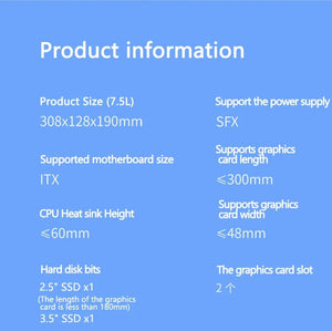 Planet Gates I100 PRO WH TC Pccooler I100 ITX MINI Small Case All Aluminum Suitcase Portable HTPC Desktop Computer Empty Chassis PC Gaming Case