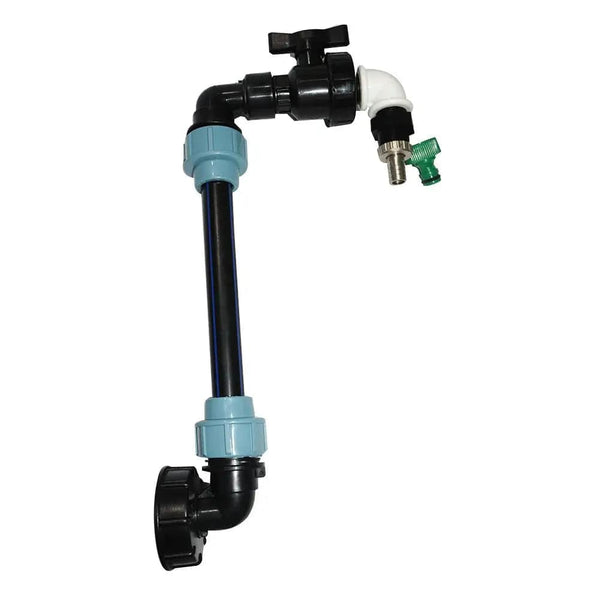 Planet Gates IBC Gooseneck 3/4 Inch IBC Tank Adaptor with Outlet Valve 3/4 Inch Gooseneck 2 Way Brass Tap Fitting ibc cuve 1000l accessoires