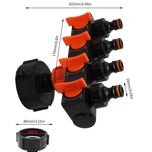Planet Gates IBC Gooseneck 3/4 Inch IBC Tank Adaptor with Outlet Valve 3/4 Inch Gooseneck 2 Way Brass Tap Fitting ibc cuve 1000l accessoires