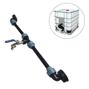 Planet Gates IBC Tank Tap Adapter IBC Tank Thread Faucet With 1 Tube And 2 Curved Connectors Home Garden Irrigation Water Connector 40a