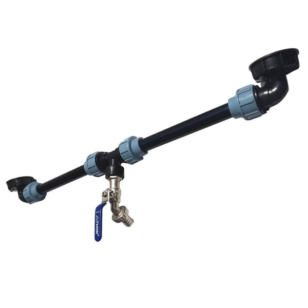 Planet Gates IBC Tank Tap Adapter IBC Tank Thread Faucet With 1 Tube And 2 Curved Connectors Home Garden Irrigation Water Connector 40a