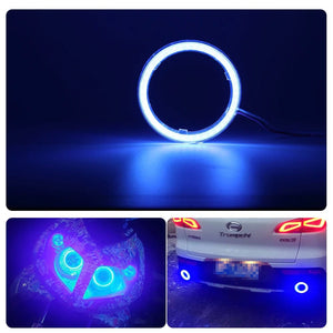 Planet Gates Ice Blue / 100mm 2PC 12-24V COB Led Halo Ring Angel Eyes for Car Motorcycle Circular Led Light Ring 70mm 80mm 90mm Daytime Running Headlight Buld