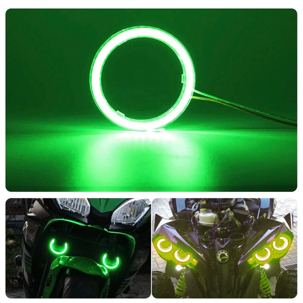 Planet Gates Ice Blue / 100mm 2PC 12-24V COB Led Halo Ring Angel Eyes for Car Motorcycle Circular Led Light Ring 70mm 80mm 90mm Daytime Running Headlight Buld