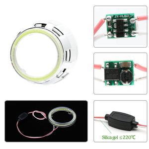 Planet Gates Ice Blue / 100mm 2PC 12-24V COB Led Halo Ring Angel Eyes for Car Motorcycle Circular Led Light Ring 70mm 80mm 90mm Daytime Running Headlight Buld