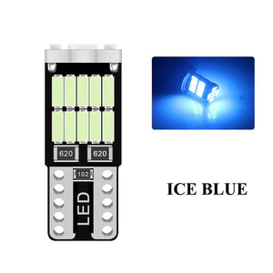 Planet Gates Ice Blue 100x T10 Led Canbus W5W Led Car Interior Light 26led 4014smd 194 168 620 No Error Reading Dome Light Instrument Plate Lamp 6000K