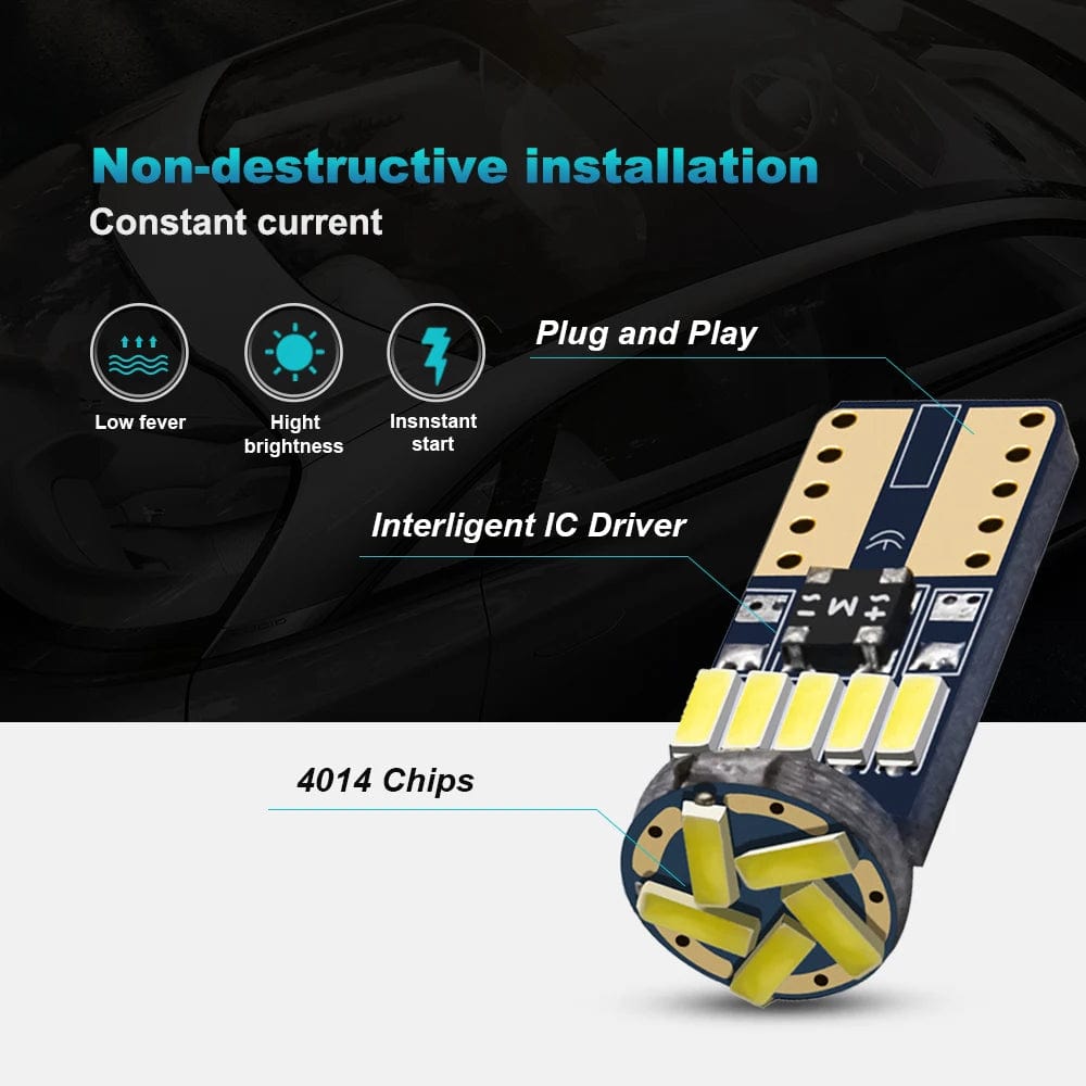 Planet Gates Ice Blue / 2PCS ANMINGPU 2/10PCS Led W5W T10 Car Led Signal Lamp 501 194 Bulbs 4014SMD Clearance Lights Reading Lights Interior lights 6000K 12V