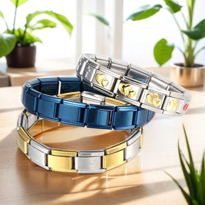 Planet Gates ICH002-10 / 18cm Italian Charm Bracelets DIY Basic Chain Stainless Steel Bangle Versatile Assembled Modules Ideal Gift 9mm Universal Dropshipping