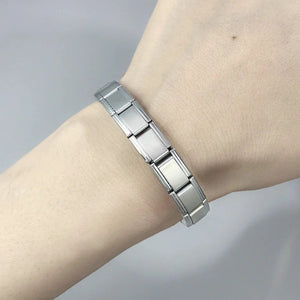 Planet Gates ICH002-10 / 18cm Italian Charm Bracelets DIY Basic Chain Stainless Steel Bangle Versatile Assembled Modules Ideal Gift 9mm Universal Dropshipping