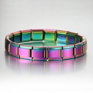 Planet Gates ICH002-10 / 18cm Italian Charm Bracelets DIY Basic Chain Stainless Steel Bangle Versatile Assembled Modules Ideal Gift 9mm Universal Dropshipping