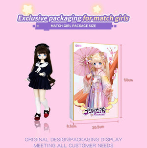 Planet Gates ICY DBS 1/4 Dream Fairy Doll Match Girl Mechanical Joint Body Sailor suit cute doll 16 Inch Ball Full Set 40cm SD