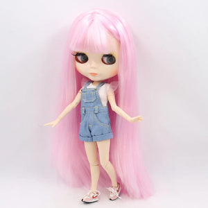 Planet Gates ICY DBS Blyth doll 1/6 BJD Customized nude joint body with white skin, glossy face,blue background is matte face girl gift, toy