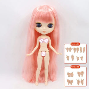 Planet Gates ICY DBS Blyth doll 1/6 BJD Customized nude joint body with white skin, glossy face,blue background is matte face girl gift, toy