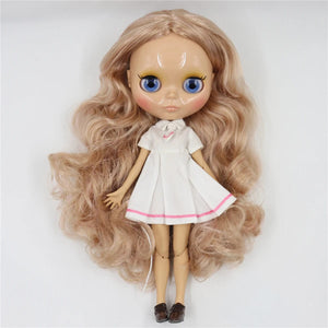 Planet Gates ICY DBS Blyth doll 1/6 bjd joint body tan skin doll glossy face 30cm toy random eyes colors