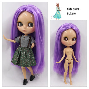 Planet Gates ICY DBS Blyth doll 1/6 bjd joint body tan skin doll glossy face 30cm toy random eyes colors
