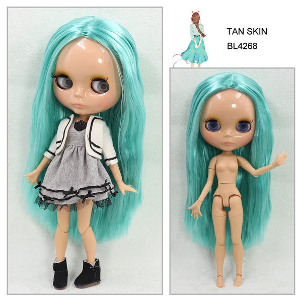 Planet Gates ICY DBS Blyth doll 1/6 bjd joint body tan skin doll glossy face 30cm toy random eyes colors