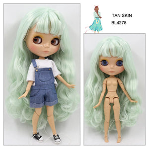 Planet Gates ICY DBS Blyth doll 1/6 bjd joint body tan skin doll glossy face 30cm toy random eyes colors