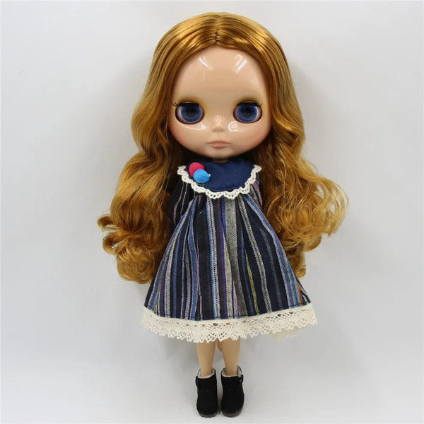 Planet Gates ICY DBS Blyth Doll 1/6 bjd toy joint body tan skin doll 30cm shiny face for DIY custom doll