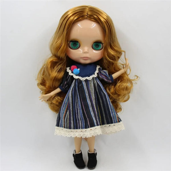 Planet Gates ICY DBS Blyth Doll 1/6 bjd toy joint body tan skin doll 30cm shiny face for DIY custom doll