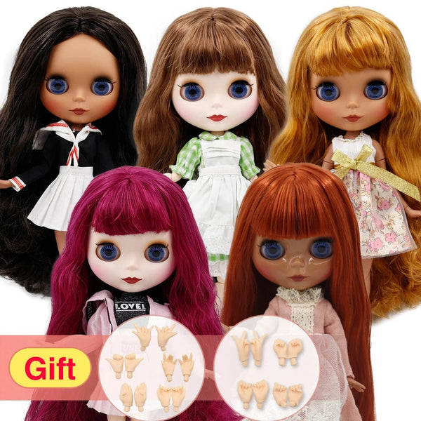 Planet Gates ICY DBS Blyth doll joint body white skin black skin dark skin DIY Make up special price give hand set AB girl gift