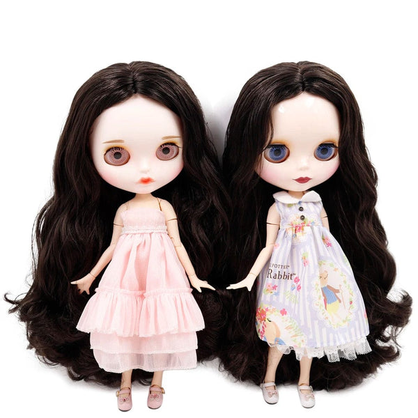 Planet Gates ICY DBS Blyth doll No.950 Black hair JOINT body White skin 1/6 BJD customized face with eyebrow ob24 anime girl